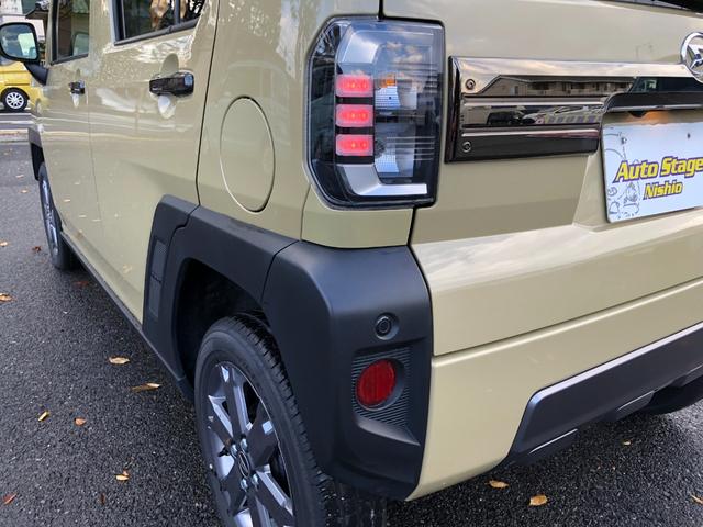 タフト G ダーククロムベンチャー 4WD 9インチナビ バックカメラ クリアランスソナー 衝突被害軽減システム オートライト LEDヘッドランプ スマートキー アイドリングストップ 電動格納ミラー シートヒーター サンルーフ(47枚目)