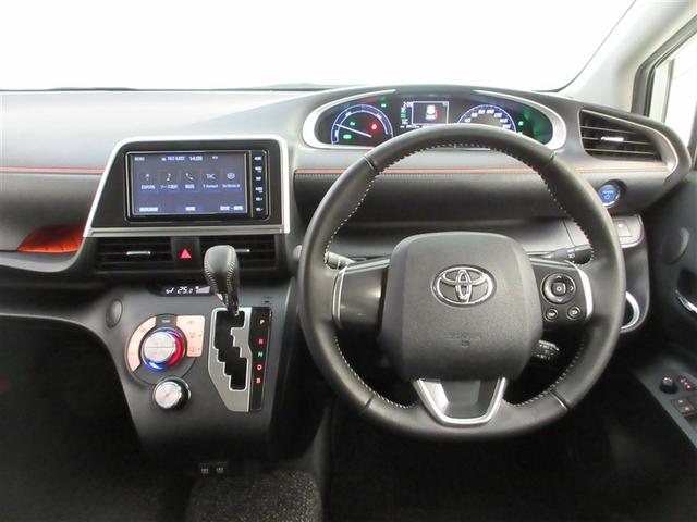 シエンタ ハイブリッドG クエロ フルセグ メモリーナビ DVD再生 ミュージックプレイヤー接続可 バックカメラ 衝突被害軽減システム ETC ドラレコ LEDヘッドランプ ウオークスルー 乗車定員7人 3列シート ワンオーナー(13枚目)