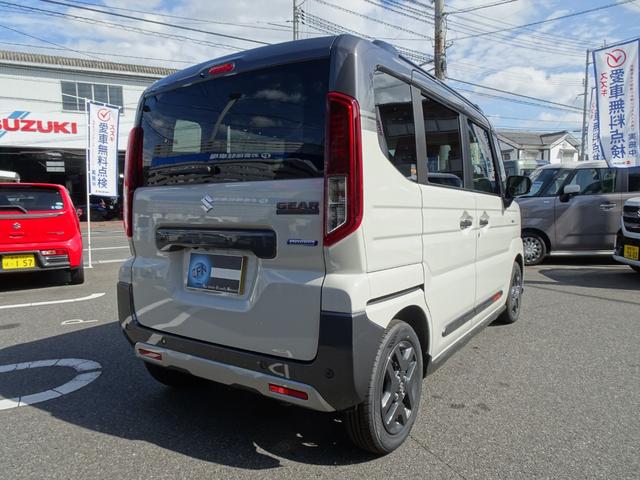 スペーシアギア ハイブリッドＸＺ　ターボ　届出済未使用車　２トンルーフ　ＫＷ８インチフルセグナビ　Ｂｌｕｅｔｏｏｔｈ　ＤＶＤ　バックカメラ　両側電動スライドドア　電動パーキング　シートヒーター　アダプティブクルーズ　ハイビームアシスト（3枚目）
