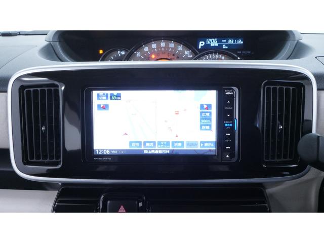 ムーヴキャンバス Ｇメイクアップ　ＳＡＩＩ　禁煙車　純正ナビ　フルセグＴＶ　Ｂｌｕｅｔｏｏｔｈ対応　ＣＤ／ＤＶＤ再生　両側パワースライドドア　革巻きハンドル　ＡＵＴＯエアコン　ステアリングスイッチ　電動格納ドアミラー　スマートキー（8枚目）