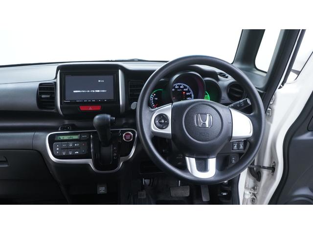 N-BOX G・Lパッケージ 後期 社外ナビ フルセグTV 両側パワースライドドア スマートキー 電動格納ドアミラーウィンカー ステアリングスイッチ チルトステアリング AUTOエアコン アイドリングストップ ETC(3枚目)