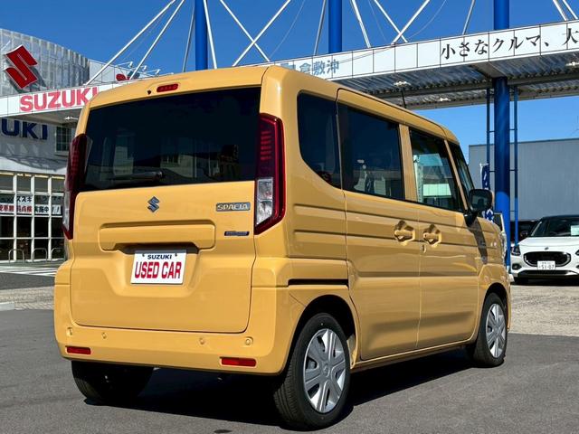 スペーシア ハイブリッドG 禁煙車 デュアルセンサーブレーキサポートII 後退時ブレーキサポート ステアリングオーディオスイッチ オートライトシステム ハイビームアシスト フルオートエアコン キーレスプッシュスタートシステム(2枚目)