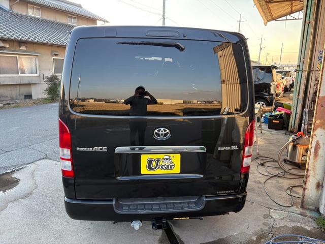 レジアスエースバン ロングスーパーGL ディーゼルターボ タイミングベルト交換済 ディスプレイオーディオ ウーハー ヒッチメンバー ベッド ドラレコ バイパーセキュリティ バックカメラ ETC(27枚目)