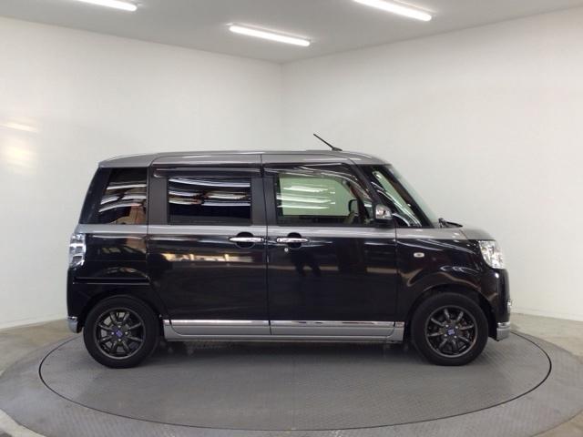 ムーヴキャンバス ＸリミテッドメイクアップＳＡＩＩ　ＣＤチューナー・スマートキー・盗難防止装置・社外ＡＷ・両側電動スライドドア　横滑り防止システム　アイドルストップ　セキュリティ　ＵＳＢ　運転席助手席エアバッグ　キーフリーシステム　オートエアコン　ＰＳ（3枚目）