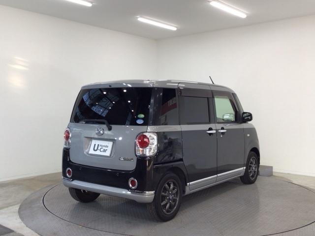 ムーヴキャンバス ＸリミテッドメイクアップＳＡＩＩ　ＣＤチューナー・スマートキー・盗難防止装置・社外ＡＷ・両側電動スライドドア　横滑り防止システム　アイドルストップ　セキュリティ　ＵＳＢ　運転席助手席エアバッグ　キーフリーシステム　オートエアコン　ＰＳ（4枚目）