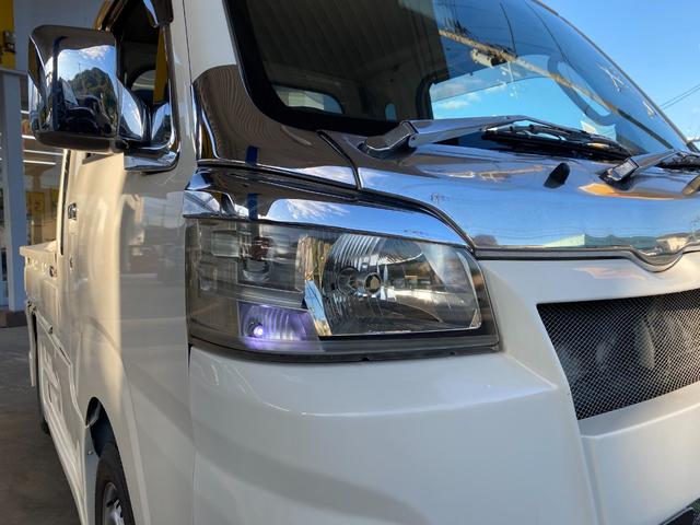 ハイゼットトラック ジャンボ ワンオーナー ユーザー買取車 翔プロデュースエアロ 荷台トノカバー リアルーフウイング キーレス LEDライト フロントフォグ パワステ パワーウィンドウ フロアオートマ マット バイザー 禁煙車(7枚目)