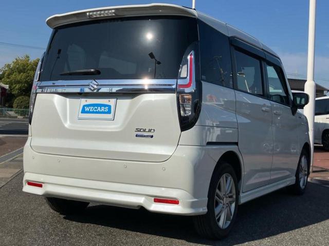 ソリオ ハイブリッドＭＺ　新品タイヤ／保証書／純正　ＳＤナビ／衝突安全装置／両側電動スライドドア／シートヒーター／車線逸脱防止支援システム／ヘッドランプ　ＬＥＤ／ＥＴＣ／ＥＢＤ付ＡＢＳ／横滑り防止装置／アイドリングストップ（3枚目）