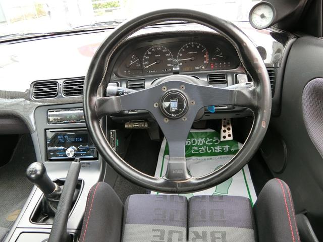 タイプIII 5MT ターボ SR20エンジン エアロ 外品16AW テイン車高調 外品マフラー エアクリ ブースト計 モモステ バケットシート CD フル装備 タイミングチェーン式(14枚目)