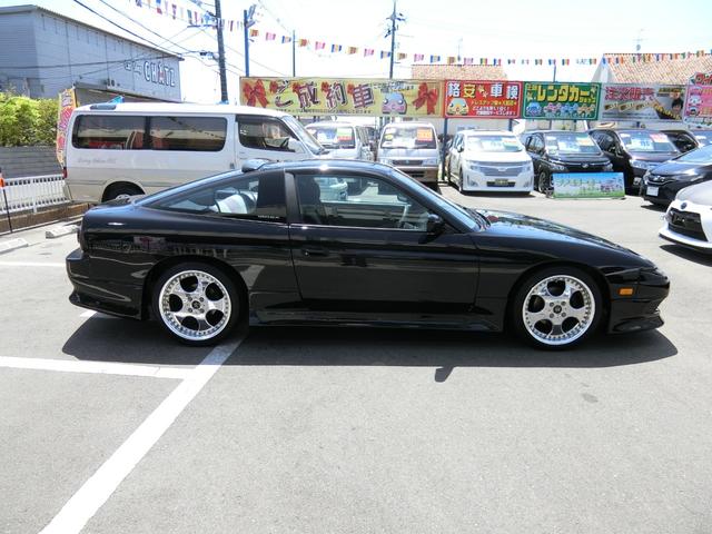 タイプS 黒全塗装 5MT 外品フルエアロ WORK18AW 車高調 外品マフラー 外品ルーフスポイラー フル装備 ABS タイミングチェーン式(5枚目)