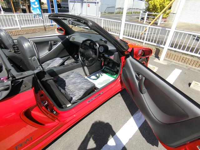 ベースグレード　５ＭＴ　外装同色ペイント　外品フルエアロ　エンケイ１４ＡＷ　車高調　外品マフラー　ＦＲスポイラー　ＨＩＤ　パワーウィンドウ　エアコン　ミッドシップ　タイミングベルト交換済(13枚目)