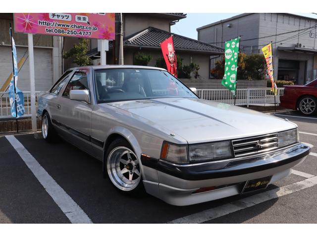 ソアラ ２．０ＧＴ　シルバー全塗装　１Ｇツインカムエンジン　エアロ　ロンシャン１４ＡＷ　ローダウン　当時物タナベマフラー　外品ハンドル　ＣＤ再生　ＥＴＣ　パワステ　パワーウィンドウ　エアコン　オートマ　タイベル交換済（3枚目）