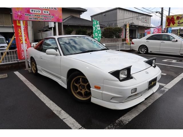 １８０ＳＸ タイプＸ　後期　ターボ　ＳＲ２０ＤＥＴエンジン　外フルエアロ　アドバンレーシング１６ＡＷ　外ショックサス　外マフラー　外タワーバー　ブースト計　キーレス　ＣＤ再生　ＥＴＣ　フル装備　ＡＢＳ　Ｔチェーン式　　Ｕ（4枚目）