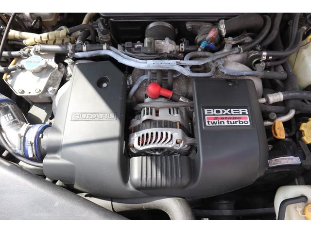 レガシィツーリングワゴン ＧＴ－Ｂ　Ｅ－ｔｕｎｅＩＩ　５ＭＴツインターボ　４ＷＤ　Ｗサンルーフ　外品フルエアロ　アイライン　ルーフレール　ＯＺＲＡＣＩＮＧ１７ＡＷ　スタッドレス　外品ショック　外マフラー　パワーシート　ナビＤＶＤ　令和４年タイベル交換済（24枚目）