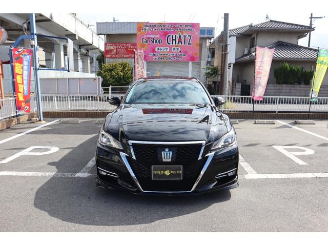 クラウンハイブリッド アスリートＧ　外品フルエアロ　Ｆスポイラー　ＷＯＲＫ２０インチＡＷ　車高調　ＴＯＭ’ｓマフラー　サンルーフ　黒革シート　パワーシート　シートヒーター＋エアコン　ナビ　フルセグ　Ｂカメラ　ＰＣＳ　ＢＳＭ　クリアソナー（2枚目）