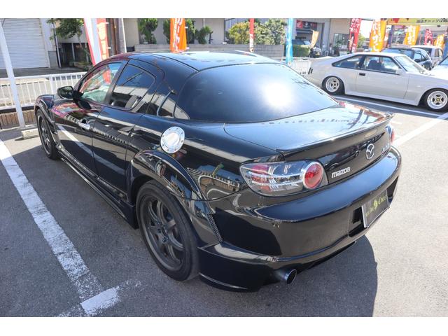 RX-8 タイプS スポーツプレステージリミテッド 6MT 外品フルエアロ フェンダー アイライン 外品18インチAW 車高調 外品マフラー 白革シート パワーシート TEIN減衰調整コントローラー ボンネットダンパー HDDナビ ETC CD・DVD(6枚目)