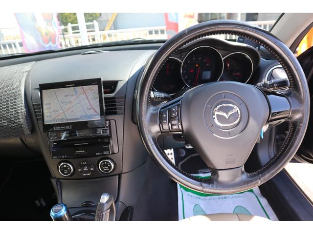 RX-8 タイプS スポーツプレステージリミテッド 6MT 外品フルエアロ フェンダー アイライン 外品18インチAW 車高調 外品マフラー 白革シート パワーシート TEIN減衰調整コントローラー ボンネットダンパー HDDナビ ETC CD・DVD(14枚目)