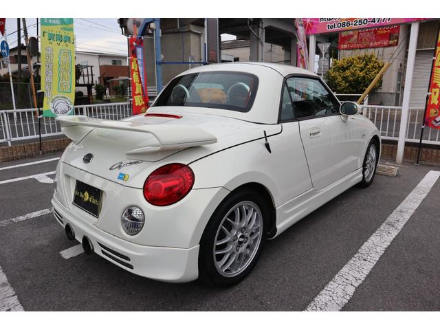 コペン アルティメットエディション 5MTターボ 電動オープン 外品ボンネット エアロパーツ リアスポ アイライン BBS15AW ビルシュタイン グリル改 外マフラー MOMOステ シートH レカロ ブローオフバルブ タワーバー記録簿(8枚目)