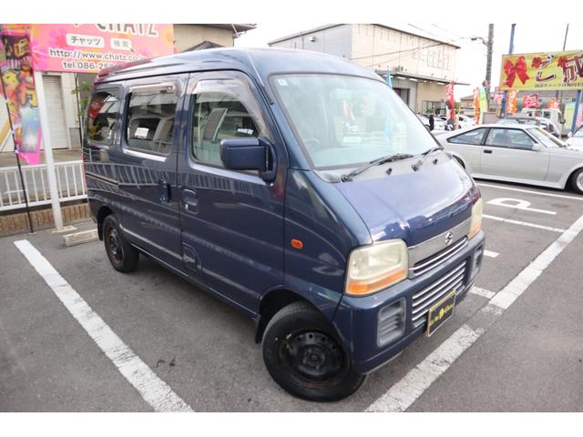 エブリイワゴン ジョイポップターボ　５ＭＴ　ターボ　フルタイム４ＷＤ　メモリーナビ　ＣＤ再生　両側スライドドア　ハイルーフ　パワステ　エアバック　ＡＢＳ　キーレス　タイミングベルト１度交換済み　車検Ｒ９．６（3枚目）