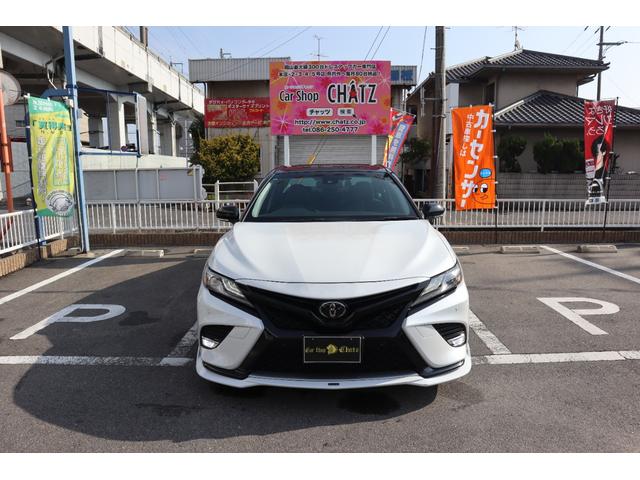 カムリ ＷＳ　ＴＯＭ’Ｓ仕様　エアロパーツ　外トランクスポイラー　外品１９ＡＷ　ＢＬＩＴＺ車高調　パノラマルーフ　黒半革　Ｐシート　ＥＴＣ　ＡＬＰＩＮＥ９インチナビ　フルセグ　ＤＶＤ　バックカメラ　記録簿　クルコン（2枚目）