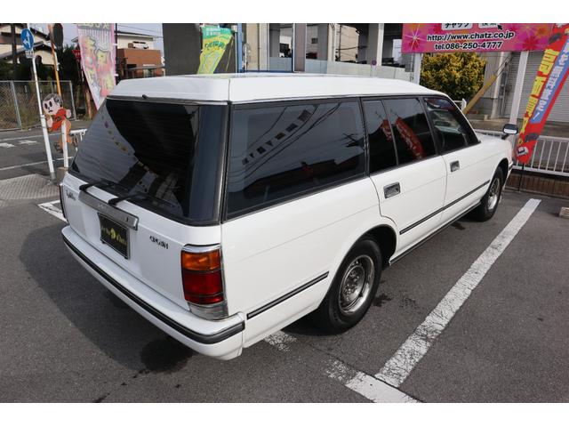 クラウンステーションワゴン スーパーデラックス　１Ｇエンジン　ベンチシート　コラム４ＭＴ　８人乗り　３列シート　ポータブルナビ　外品オーディオ　外品１４インチＡＷ　外品ショック　ＥＴＣ　キーレス　タイミングベルト交換済み　エアコン　ＰＳ　ＰＷ（7枚目）