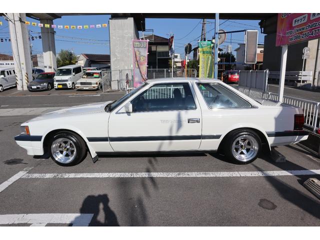 ソアラ ２．０ＧＴ　実走行５２０００ｋｍ　載せ替え５ＭＴ（動力伝達装置公認済）　エアロ　１４インチ復刻ロンシャン８Ｊアルミ　Ｆワンオフ車高調　昭和ＧＰマフラー　外品ハンドル　オートエアコン　ＰＳ　ＰＷ　車検Ｒ９．６まで（5枚目）