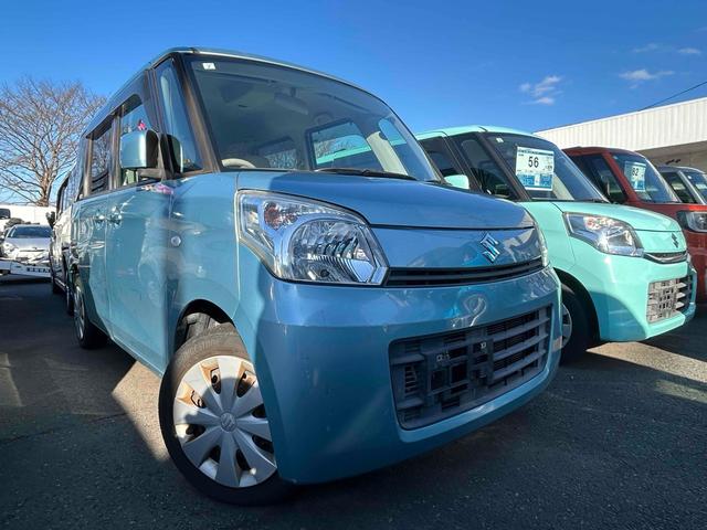 スペーシア 両側電動スライドドア スマートキー アイドリングストップ 電動格納ミラー ベンチシート CVT CD USB エアコン パワーウィンドウ(14枚目)