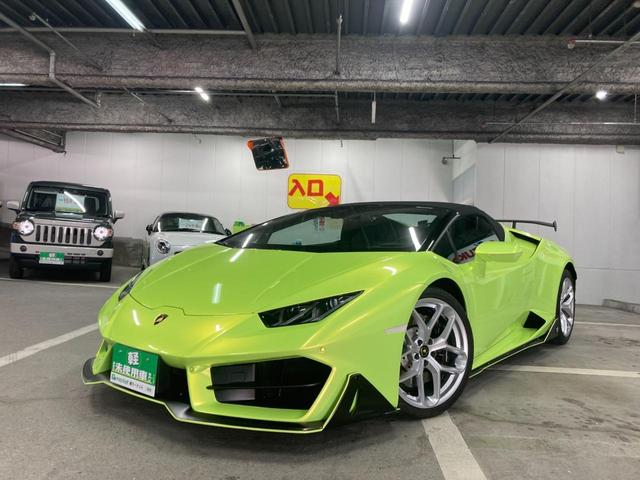 ＬＰ５８０－２　スパイダーオープントップ　左ハンドル　ハイオク　パワーシート　クリアランスソナー　純正１９インチアルミラッピング（本来はブラック））(13枚目)