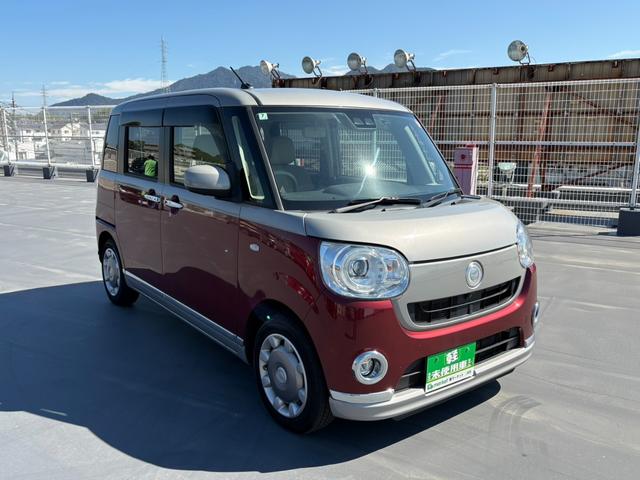 ムーヴキャンバス Ｇメイクアップリミテッド　ＳＡＩＩＩ　弊社リースアップ車輌　社外ナビ　全方位モニター　ＥＴＣ　両側電動スライドドア　衝突被害軽減ブレーキ　横滑り防止装置　アイドリングストップ　プッシュスタート　ＬＥＤヘッドライト　オートエアコン（10枚目）