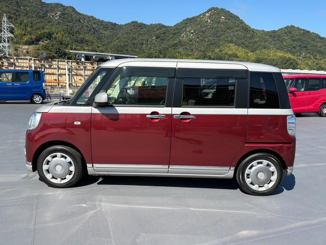 ムーヴキャンバス Ｇメイクアップリミテッド　ＳＡＩＩＩ　弊社リースアップ車輌　社外ナビ　全方位モニター　ＥＴＣ　両側電動スライドドア　衝突被害軽減ブレーキ　横滑り防止装置　アイドリングストップ　プッシュスタート　ＬＥＤヘッドライト　オートエアコン（13枚目）