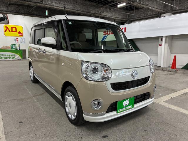 ムーヴキャンバス ＧメイクアップＶＳ　ＳＡＩＩＩ　全方位モニター付純正ナビ　ドラレコ　両側電動スライドドア　衝突被害軽減ブレーキ　横滑り防止装置　アイドリングストップ　プッシュスタート　ＬＥＤヘッドライト　オートエアコン　運転席側シートヒーター（10枚目）