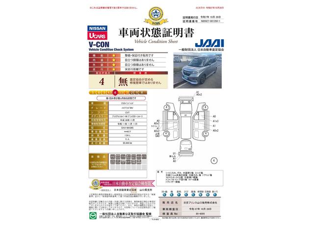 車両状態評価書
