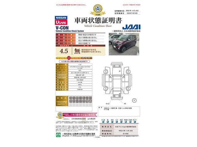 車両状態評価書