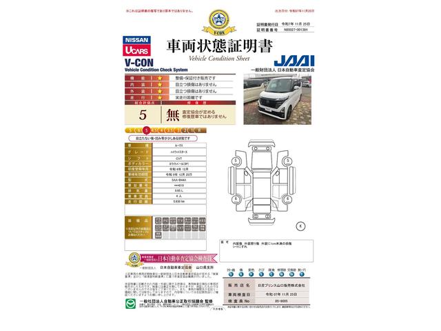 車両状態評価書