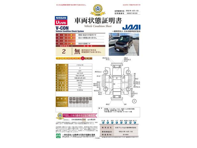 車両状態評価書
