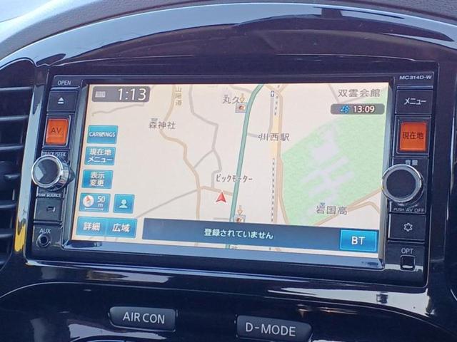 ジューク １５ＲＸ　新品タイヤ／保証書／純正　ＳＤナビ／アラウンドビューモニター／ドライブレコーダー　前後／ヘッドランプ　ＨＩＤ／Ｂｌｕｅｔｏｏｔｈ接続／ＥＴＣ／ＥＢＤ付ＡＢＳ／横滑り防止装置／フルセグＴＶ／ＤＶＤ（9枚目）