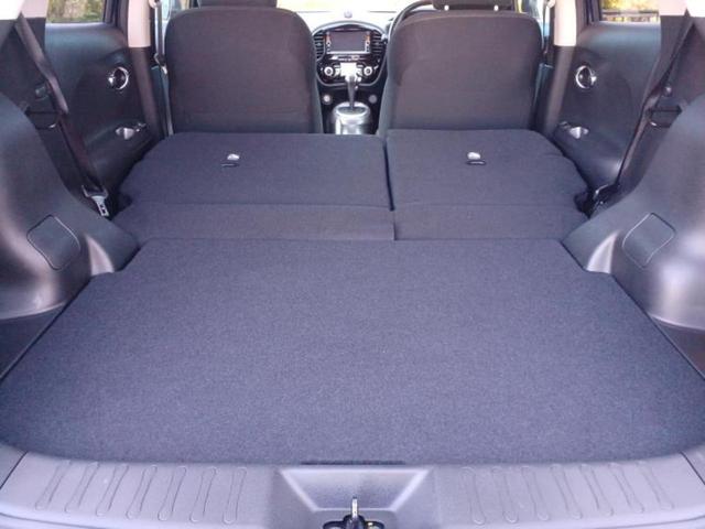 ジューク １５ＲＸ　新品タイヤ／保証書／純正　ＳＤナビ／アラウンドビューモニター／ドライブレコーダー　前後／ヘッドランプ　ＨＩＤ／Ｂｌｕｅｔｏｏｔｈ接続／ＥＴＣ／ＥＢＤ付ＡＢＳ／横滑り防止装置／フルセグＴＶ／ＤＶＤ（19枚目）