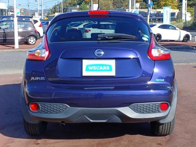 ジューク １５ＲＸ　新品タイヤ／保証書／純正　ＳＤナビ／アラウンドビューモニター／ドライブレコーダー　前後／ヘッドランプ　ＨＩＤ／Ｂｌｕｅｔｏｏｔｈ接続／ＥＴＣ／ＥＢＤ付ＡＢＳ／横滑り防止装置／フルセグＴＶ／ＤＶＤ（41枚目）