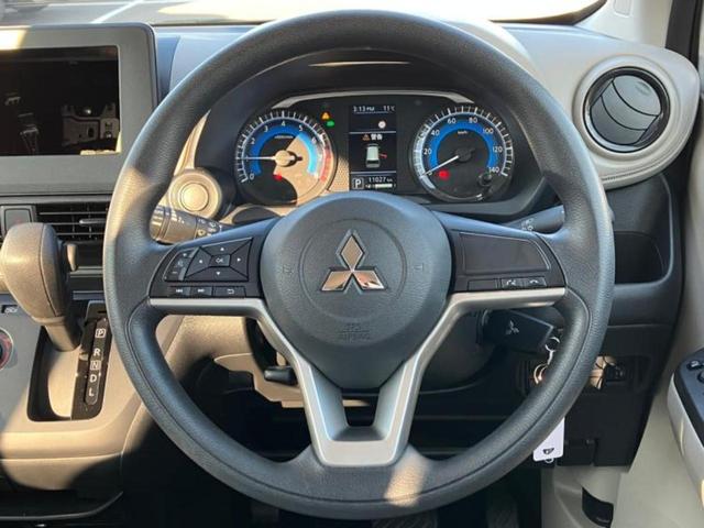 eKワゴン M 保証書/イーアシスト(ミツビシ)/シートヒーター 前席/車線逸脱防止支援システム/USBジャック/EBD付ABS/横滑り防止装置/アイドリングストップ/禁煙車/衝突安全ボディ/キーレスエントリー(9枚目)
