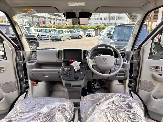 エブリイ Jリミテッド 新車保証 走行5Km 衝突回避支援システム ハイビームアシスト ぬかるみ脱出アシスト ブラック塗装専用LEDヘッドライト 専用デカール ガンメタ塗装フルホイールキャップ USB電源ソケット(6枚目)