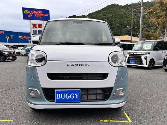 ムーヴキャンバス ストライプスＧ　新車保証　衝突回避支援システム　走行２Ｋｍ　両側電動スライドドア　バックカメラ　ＬＥＤヘッドライト　フロントＵＳＢチャージャー　リヤＵＳＢチャージャー　ＬＥＤルームランプ　ホッとカップホルダー（2枚目）