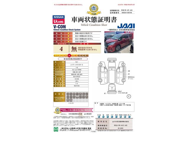 車両状態評価書