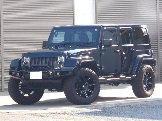 ジープ・ラングラーアンリミテッド サハラ BEstopサンライダー 社外LEDヘッドライト・テール 社外フロントバンパー リフトキット 20インチアルミ 社外マフラー(純正有) 黒レザーシート BTオーディオ バックカメラ 社外フェンダー(8枚目)