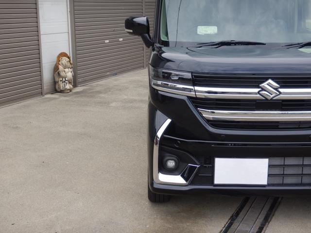 スペーシアカスタム ハイブリッドＸＳターボ　ワンオーナー　登録済未使用　禁煙車　衝突被害軽減システム　レーダークルーズ　両側パワスラドア　ＬＥＤヘットライト　ハーフレザー　コーナーセンサー　スマートキー　オートハイビーム　オートエアコン　ＨＵＤ（3枚目）