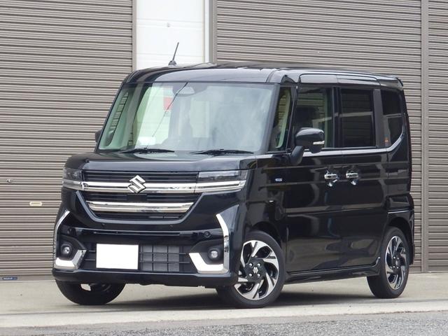 スペーシアカスタム ハイブリッドＸＳターボ　ワンオーナー　登録済未使用　禁煙車　衝突被害軽減システム　レーダークルーズ　両側パワスラドア　ＬＥＤヘットライト　ハーフレザー　コーナーセンサー　スマートキー　オートハイビーム　オートエアコン　ＨＵＤ（6枚目）