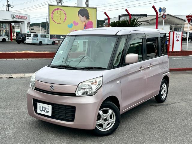 スペーシア G 当社下取車 両側スライドドア アイドリングストップ スマートキー プッシュスタートエンジンスイッチ アルミホイール オートエアコン CD USB入力 シートアンダートレー ルームクリーニング済み(7枚目)