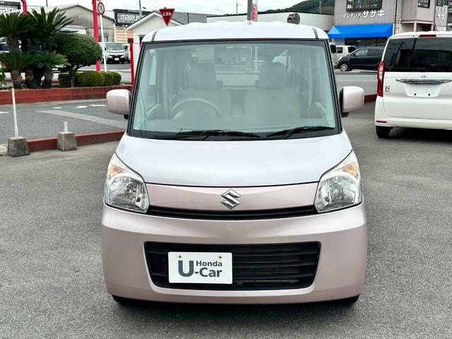 スペーシア G 当社下取車 両側スライドドア アイドリングストップ スマートキー プッシュスタートエンジンスイッチ アルミホイール オートエアコン CD USB入力 シートアンダートレー ルームクリーニング済み(8枚目)