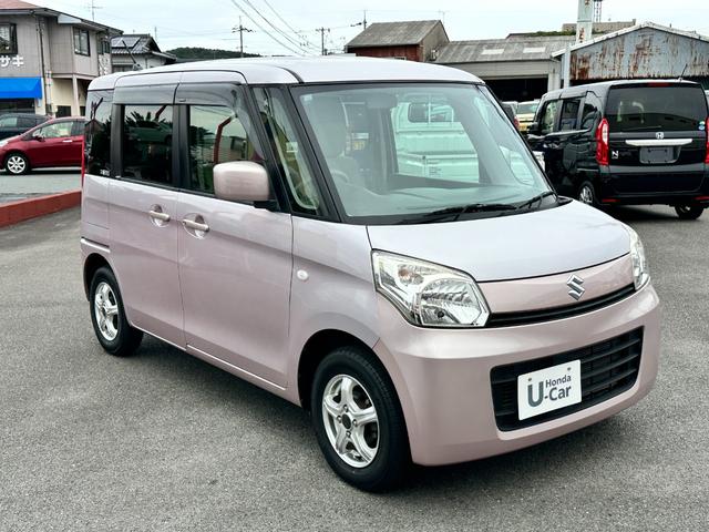 スペーシア G 当社下取車 両側スライドドア アイドリングストップ スマートキー プッシュスタートエンジンスイッチ アルミホイール オートエアコン CD USB入力 シートアンダートレー ルームクリーニング済み(9枚目)