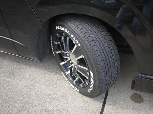 ハイエースバン ロングスーパーGL ベッドキット 3型 社外17インチAW ホワイトレター 社外ナビ フルセグ地デジ Bカメラ ETC ツイーター 黒革調シートカバー LEDテール ボンネットフード フロントスポイラー キセノンHID(28枚目)