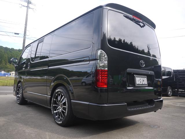 ハイエースバン ロングスーパーGL ベッドキット 3型 社外17インチAW ホワイトレター 社外ナビ フルセグ地デジ Bカメラ ETC ツイーター 黒革調シートカバー LEDテール ボンネットフード フロントスポイラー キセノンHID(41枚目)