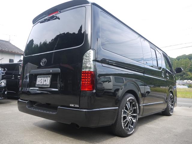 ハイエースバン ロングスーパーGL ベッドキット 3型 社外17インチAW ホワイトレター 社外ナビ フルセグ地デジ Bカメラ ETC ツイーター 黒革調シートカバー LEDテール ボンネットフード フロントスポイラー キセノンHID(42枚目)